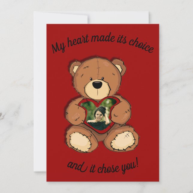 My heart made its choice, holiday card (Front)