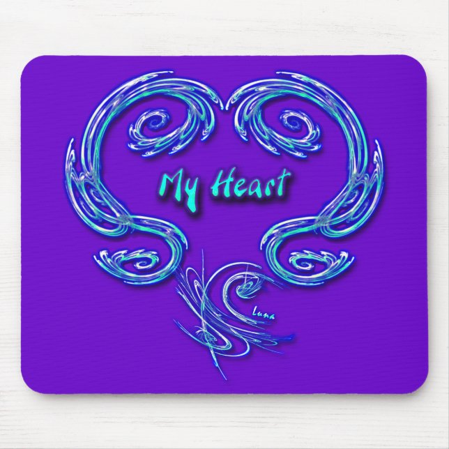 My Heart Mousepad (purple) (Front)