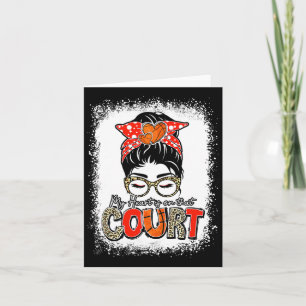 My Heart On That Court Mother's Day Leopard Bysket Card