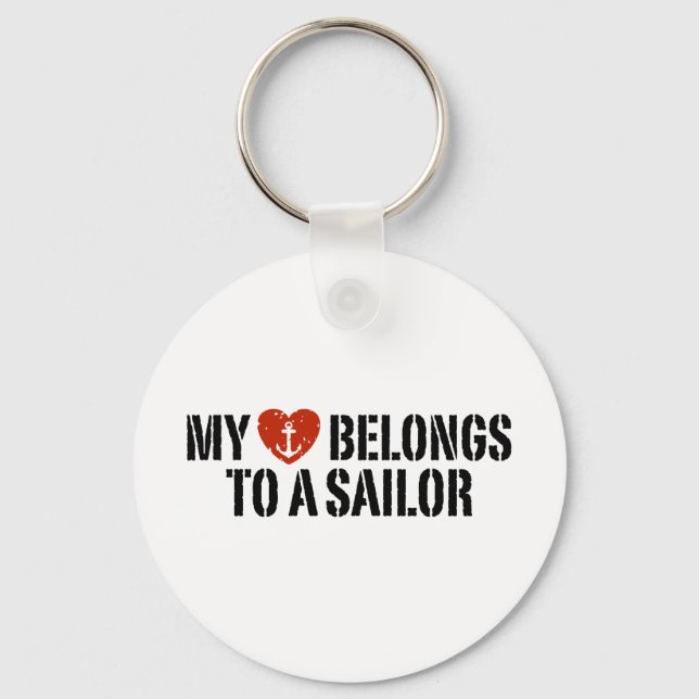 My Heart Sailor Keychain (Front)