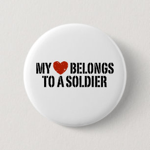 My Heart Soldier 2 Inch Round Button