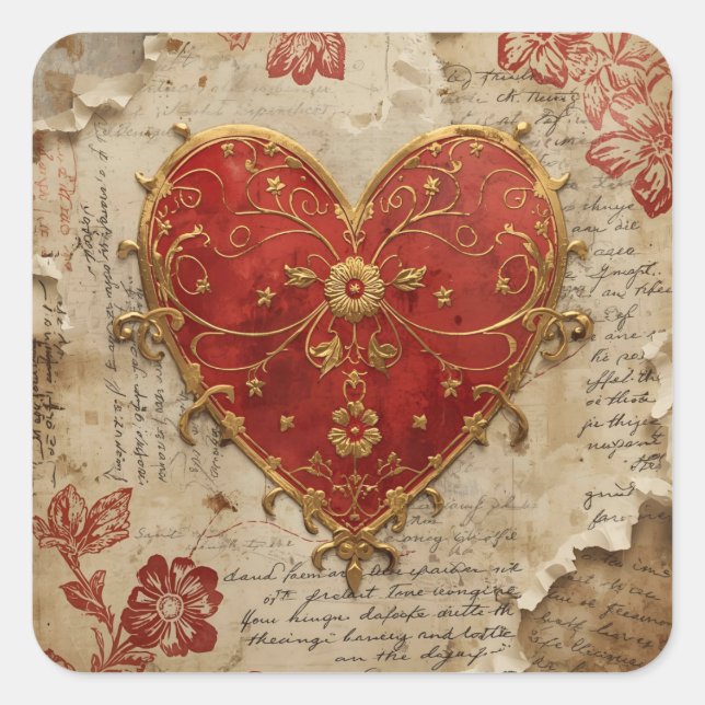 My Heart  Square Sticker (Front)