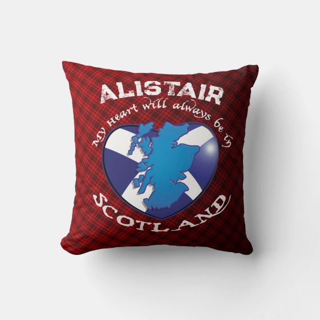 My Heart will always be in SCOTLAND! Throw Pillow (Front)