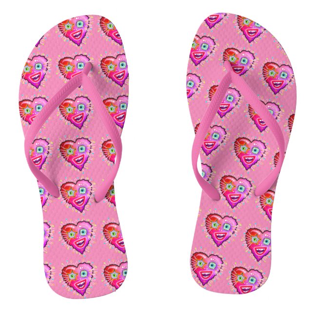MY HEART WILL GLOW ON FLIP FLOPS (Footbed)