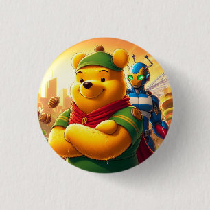 My Hero Academia Winnie the Pooh 1 Inch Round Button