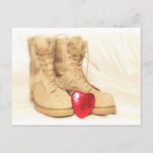 my hero has my heart postcard