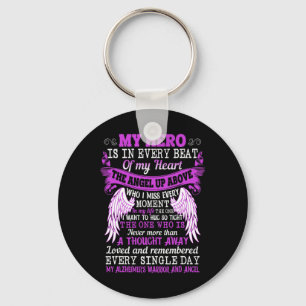 My Hero Is Heart Angel Thought Heimerheimer's Warr Keychain
