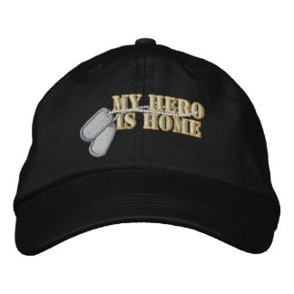 My Hero Is Home Embroidered Hat