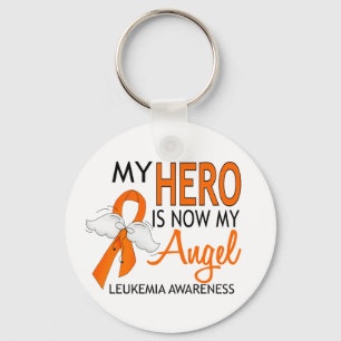 My Hero Is My Angel Leukaemia Keychain