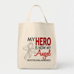 My Hero Is My Angel Mesothelioma Tote Bag