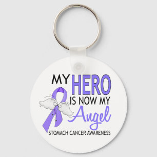 My Hero Is My Angel Stomach Cancer Keychain