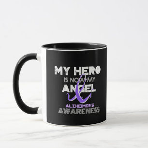 My Hero Is Now My Angel - Alzheimer's Awareness Mug