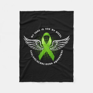 My Hero Is Now My Angel Cholangiocarcinoma Fleece Blanket