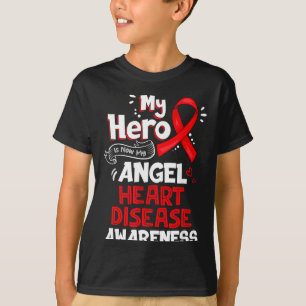 My Hero Is Now My Angel Heart Disease Awareness T-Shirt