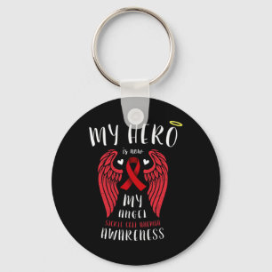 My Hero Is Now My Angel - Sickle Cell Anemia Remem Keychain