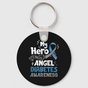 My Hero Is Now My Angel T1D Diabetes Awareness Gi Keychain