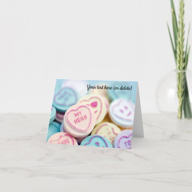 "My Hero" - Love heart sweets Carte de voeux (Devant)