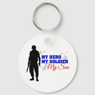 My Hero, My Soldier, My Son Keychain