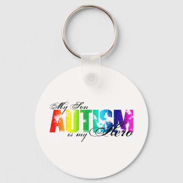 My Hero  My Son - Autism Keychain (Front)