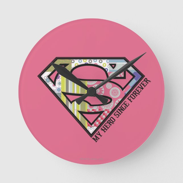 My Hero Since Forever Round Clock (Front)