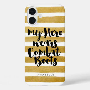 My Hero Wears Combat Boots iPhone 16 Plus Case