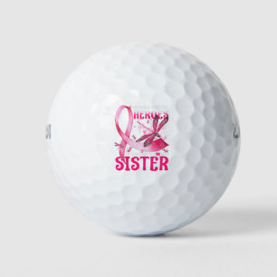 My Heroes I Wear Pink For My Sister Breast Cancer Golf Balls