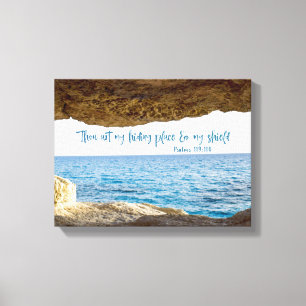 My Hiding Place Bible Verse Canvas Print