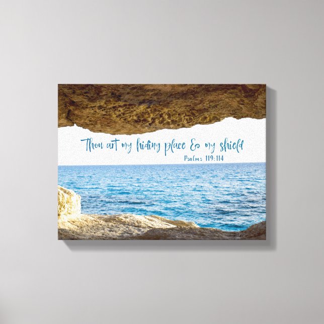 My Hiding Place Bible Verse Canvas Print (Front)
