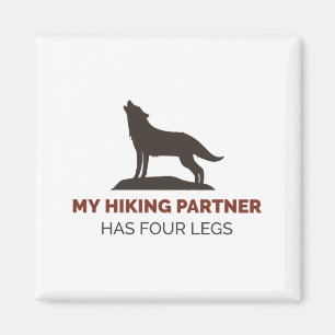 My Hiking Partner Has Four Legs Magnet