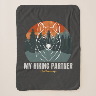 My Hiking Partner Has Four Legs Sherpa Blanket