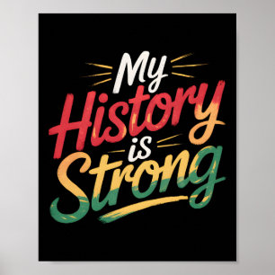 My History Is Strong Black Month African American  Poster