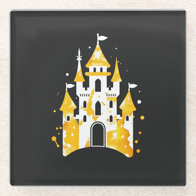 My Home is my Castle Glass Coaster (Front)