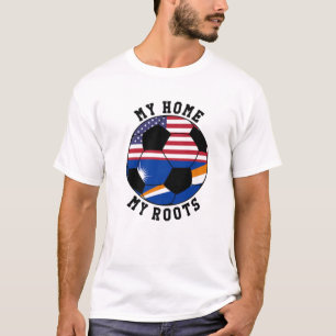 My Home My Roots Marshall Islands Flag Soccer T-Shirt