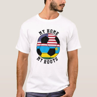 My Home My Roots Rwanda Flag Soccer T-Shirt