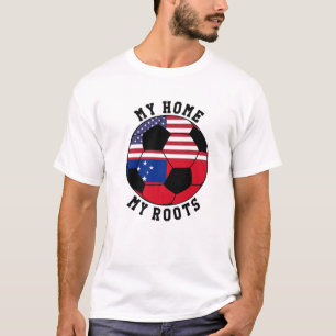 My Home My Roots Samoa Flag Soccer T-Shirt