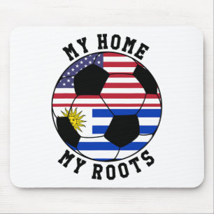My Home My Roots Uruguay Flag Soccer  Mouse Pad