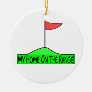 My Home On The Range Golf Ceramic Ornament