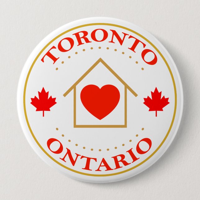 My Home Town 4 Inch Round Button (Front)