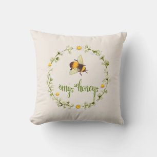 My Honey Bee Throw Pillow 