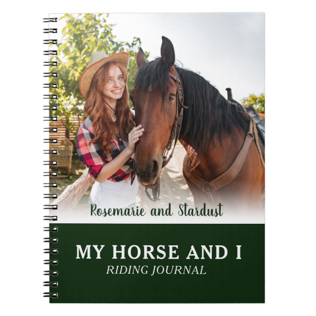 My Horse and I Riding Journal Personalized Photo (Front)