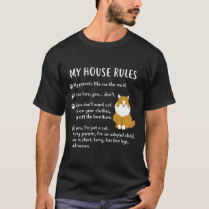 My House Rules Norwegian Forest Kitten Cat Apparel T-Shirt