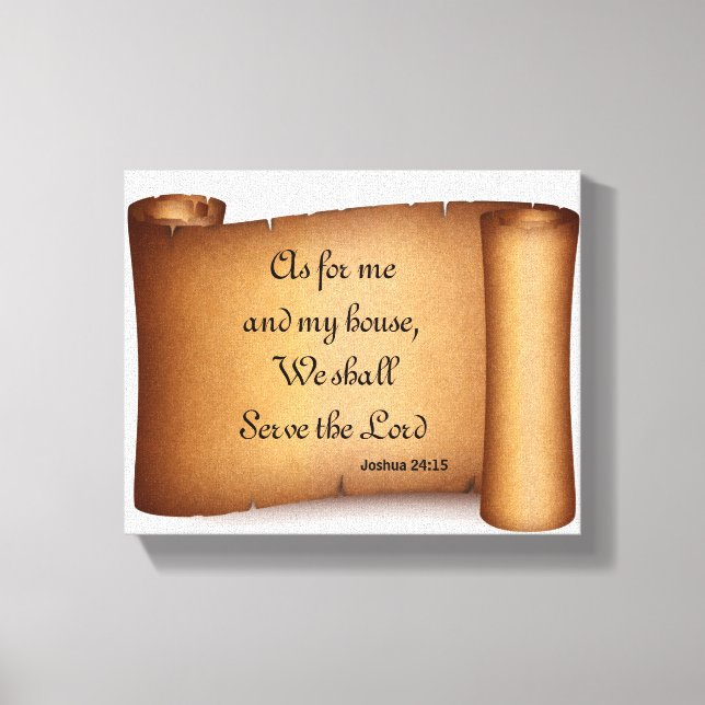 MY HOUSE SHALL SERVE THE LORD poster Canvas Print (Front)