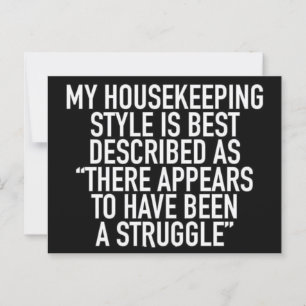 My Housekeeping Style Is Best Described as Postcar Postcard