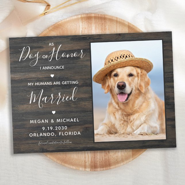 My Humans Are Getting Married Photo Dog Wedding Save The Date (Creator Uploaded)
