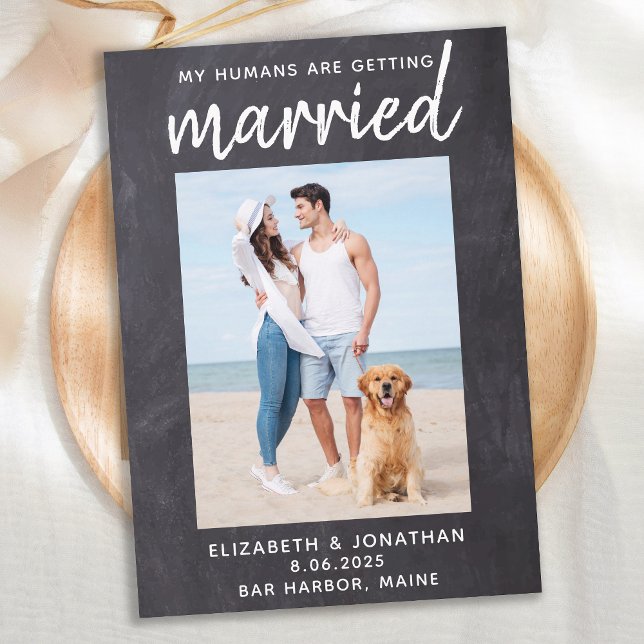 My Humans Are Getting Married Rustic Dog Wedding Save The Date (Creator Uploaded)
