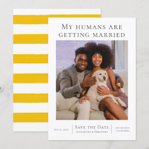 My Humans Are Getting Married Wedding Personalized Save The Date