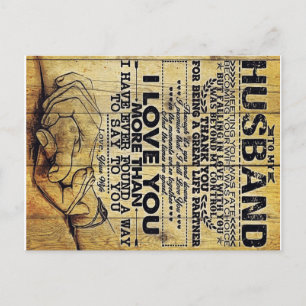 My Husband Birthday Gift   Letter For Husband   Announcement Postcard
