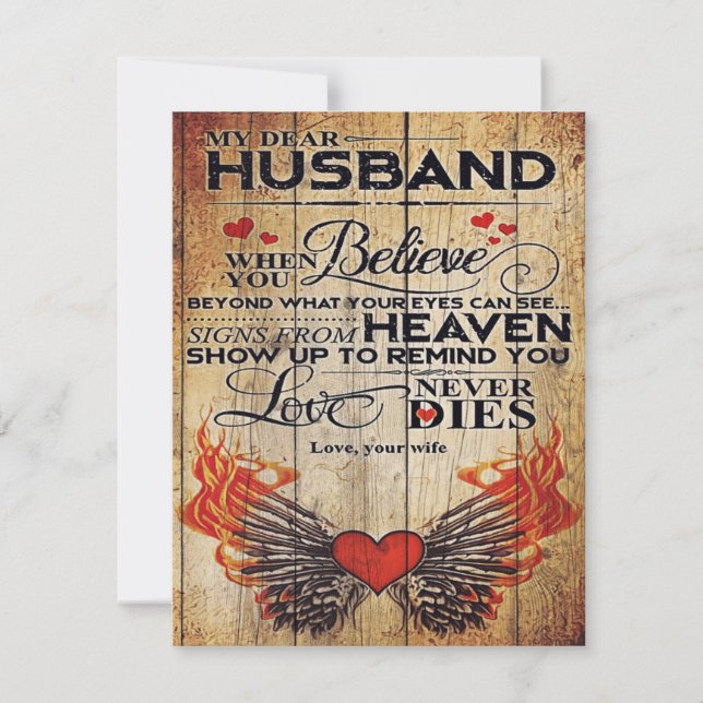 My Husband Birthday Gift | Letter For Husband | Invitation (Front)