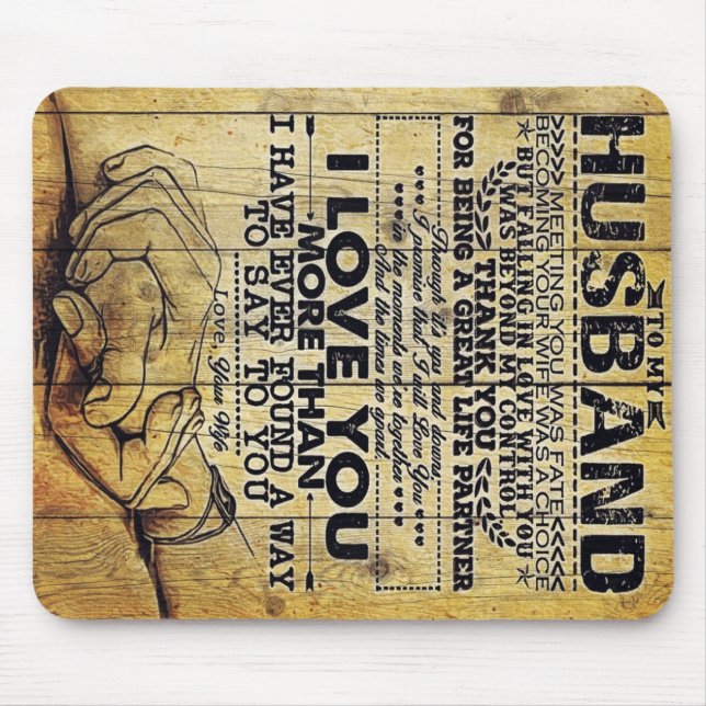My Husband Birthday Gift | Letter For Husband | Mouse Pad (Front)
