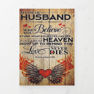 My Husband Birthday Gift   Letter For Husband   Tri-Fold Announcement